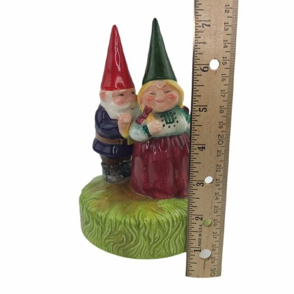 Gorham Gnome Couple Rotating Music Box Sunshine of My Life Song Vintage 70s - Picture 5 of 10